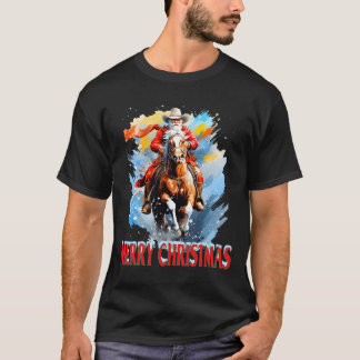 T-shirt Noël de Noël de l'ouest de père Noël