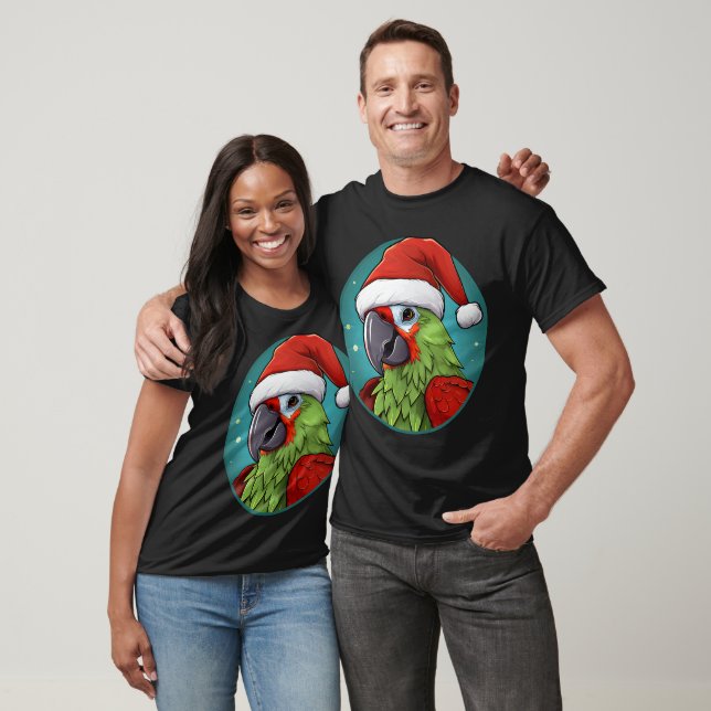 T-shirt Noël de perroquet (Unisexe)