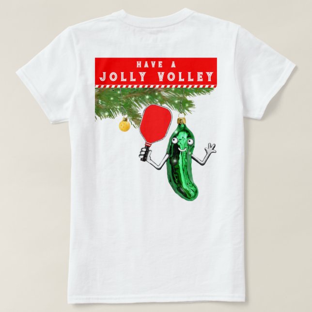 T-shirt Noël de pickleball drôle (Design dos)