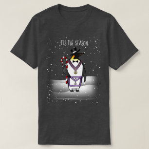 T-shirt Noël de pingouin de vacances de franc-maçon
