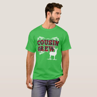 T-shirt Noël de plaid d'équipage de cousin