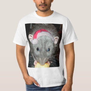 T-shirt Noël de rat d'abruti de Père Noël