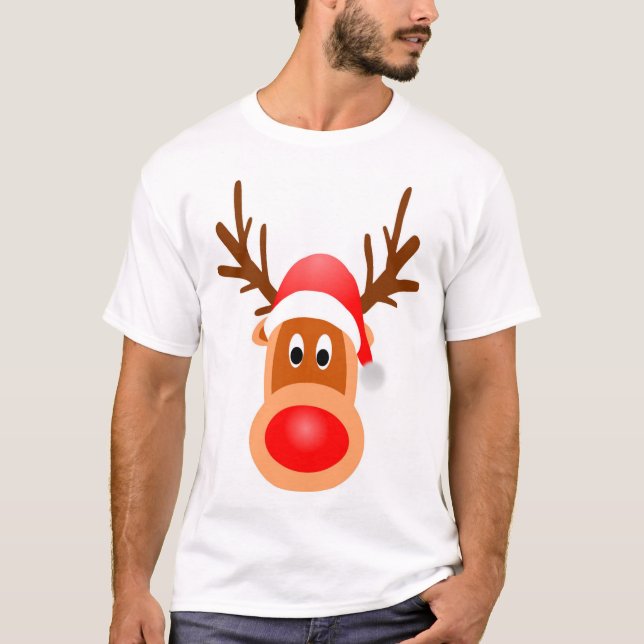 T-shirt Noël de renne (conception B) (Devant)