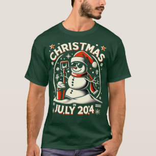 T-shirt Noël de Snowman baisé Sun en juillet 2024 Plage Ba