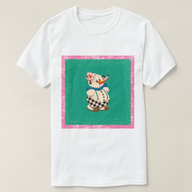 T-shirt Noël de Snowman Vintage (Design devant)
