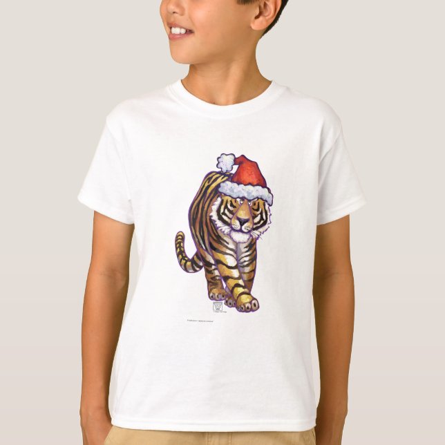 T-shirt Noël de tigre (Devant)