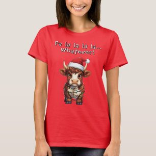 T-shirt Noël de vache Highland grincheuse