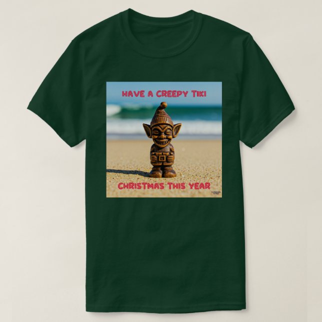 T-shirt Noël déplaisant Tiki (Design devant)