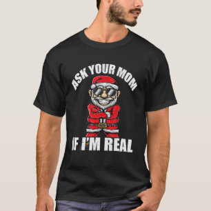 T-shirt Noël des adultes Père Noël Naughty Pajama Père Noë