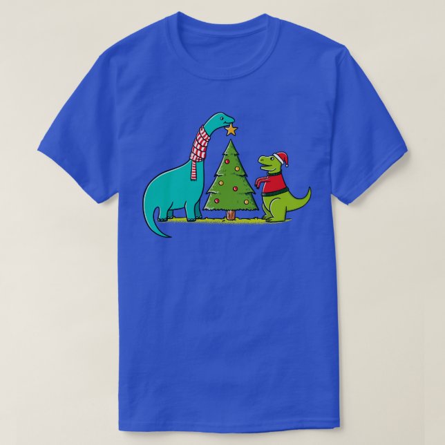 T-shirt Noël des dinosaures (Design devant)