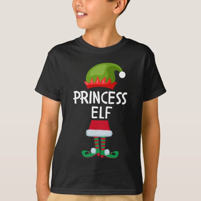 T-shirt Noël des elfes de princesse (Devant)