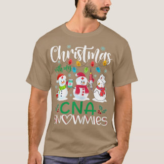 T-shirt Noël des femmes avec mon CNA Snowmies Infirmière S