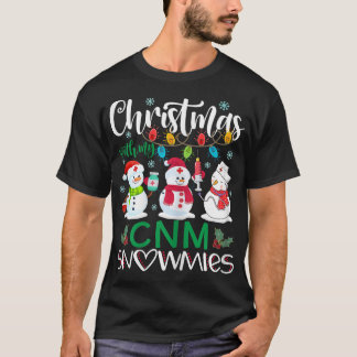 T-shirt Noël des femmes avec mon CNM Snowmies Nurse Stetho