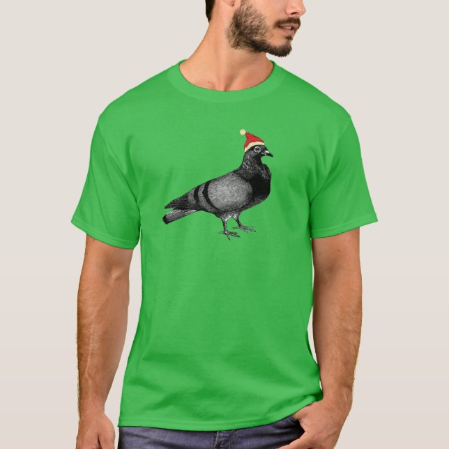 T-shirt noël des pigeons (Devant)