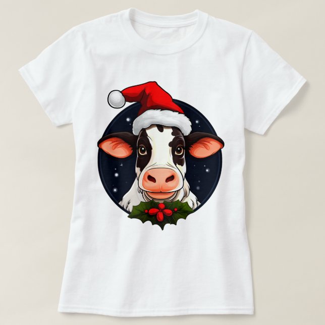 T-shirt Noël des vaches (Design devant)