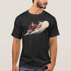 T-shirt Noël d'été de Surfing Père Noël