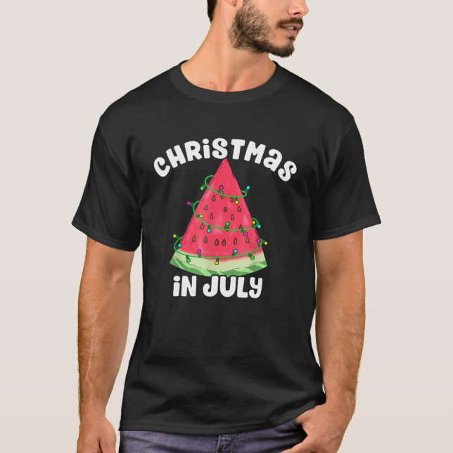 T-shirt Noël D'Été Juillet À Noël En Juillet Noël (Devant)