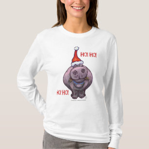 T-shirt Noël d'hippopotame