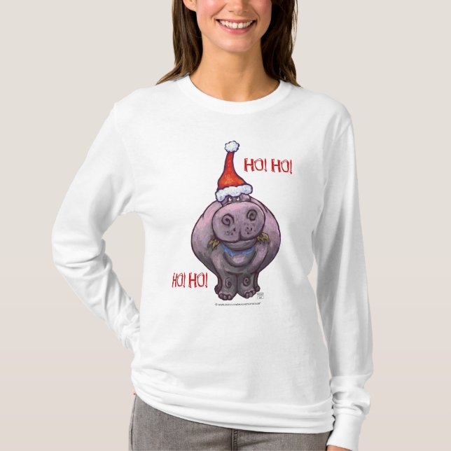 T-shirt Noël d'hippopotame (Devant)