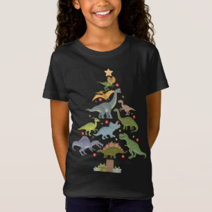T-Shirt Noël Dinosaure Arbre Famille Saurus Noël