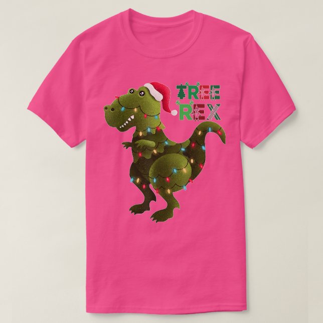 T-shirt Noël Dinosaure Arbre Re Pyjamas Hommes Garçons Noë (Design devant)