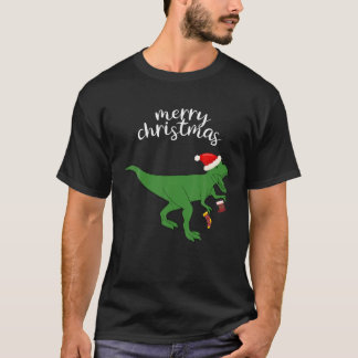 T-shirt Noël Dinosaure Dinosaure T Rex Pyjamas Hommes Garç