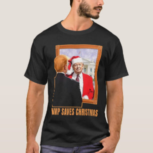 T-shirt Noël Donald Trump Président 2024 Trump sauve