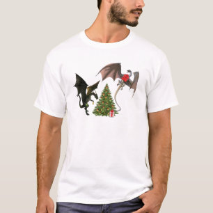 T-shirt Noël Dragon Fête Mythique