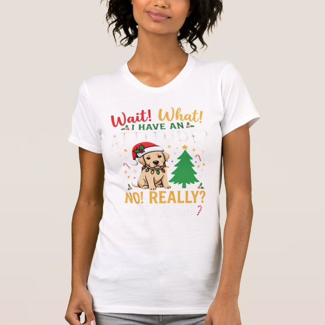 T-shirt Noël drôle attitude chien vacances (Devant)