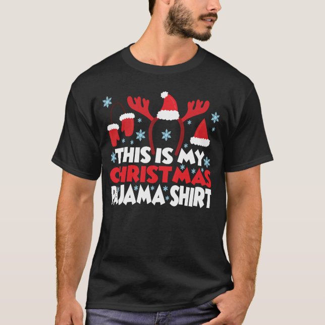 T-shirt Noël drôle_ C'Est Mon Pyjama de Noël Père Noël (Devant)