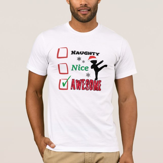 T-shirt Noël drôle d'arts martiaux (Devant)
