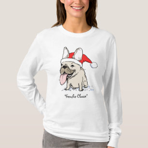 T-shirt Noël drôle de chien de clause de Frenchie de