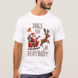 T-shirt Noël drôle de Santa pour tous les chiens (1).