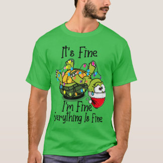T-shirt Noël drôle de tortue C'est bon Je vais bien Tout v