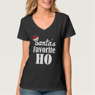 T-shirt Noël drôle du favori de Père Noël Ho indiquant