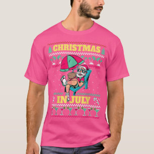 T-shirt Noël drôle En Juillet Vilain Sweater Tro