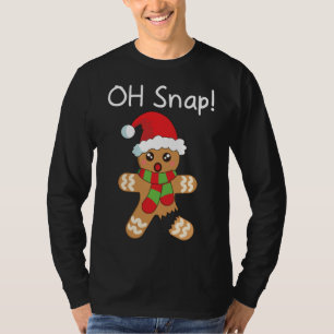 T-shirt Noël Drôle Gingerbread Homme Oh Snap