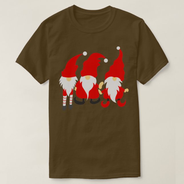T-shirt Noël Drôle Gnomes 136 (Design devant)