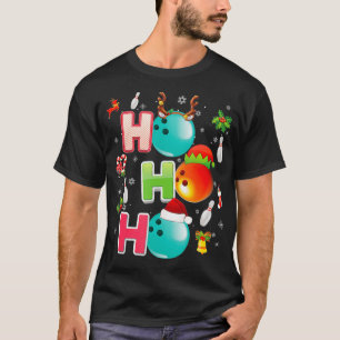 T-shirt Noël Drôle Ho Ho Ho Bowling Pajama Père Noël Love