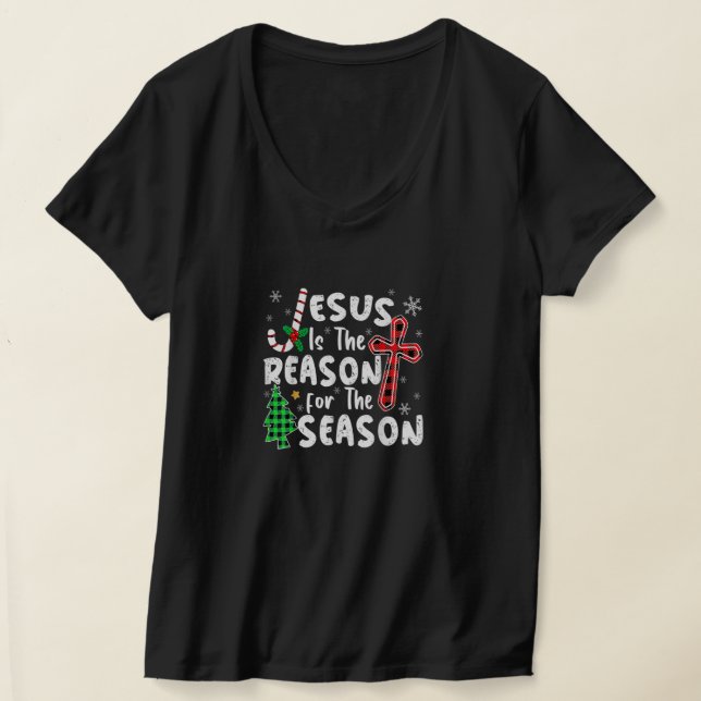 T-shirt Noël Drôle Jésus Est La Raison De La Saison (Poser)