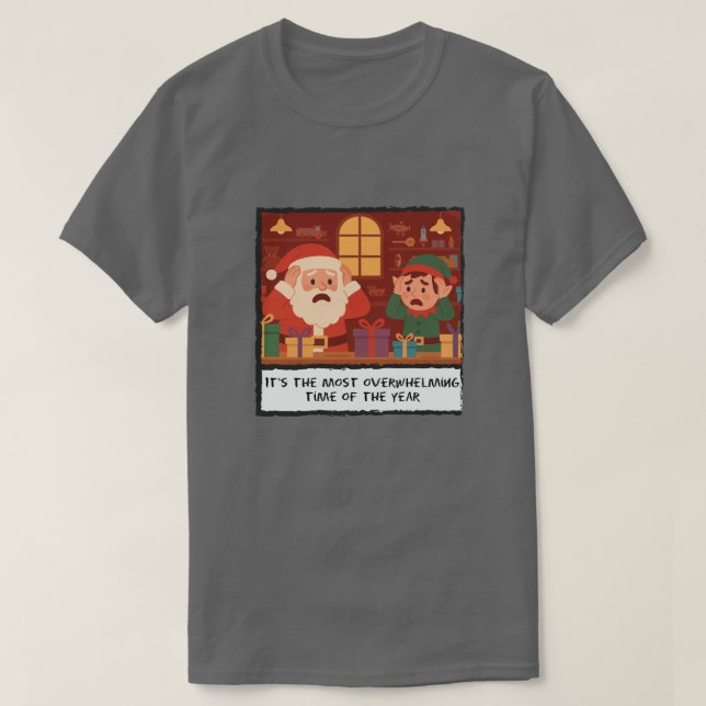 T-shirt Noël drôle le plus écrasant (Design devant)