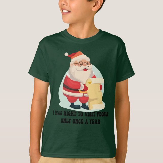 T-shirt Noël drôle Père Noël (Devant)