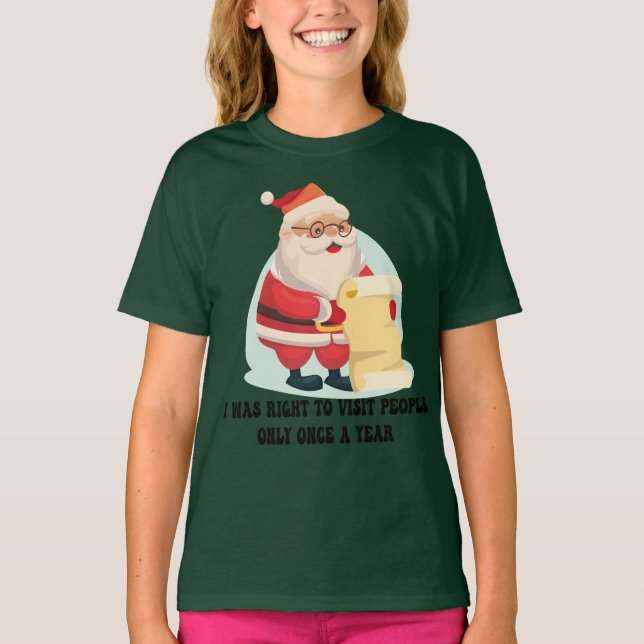 T-shirt Noël drôle Père Noël (Devant)