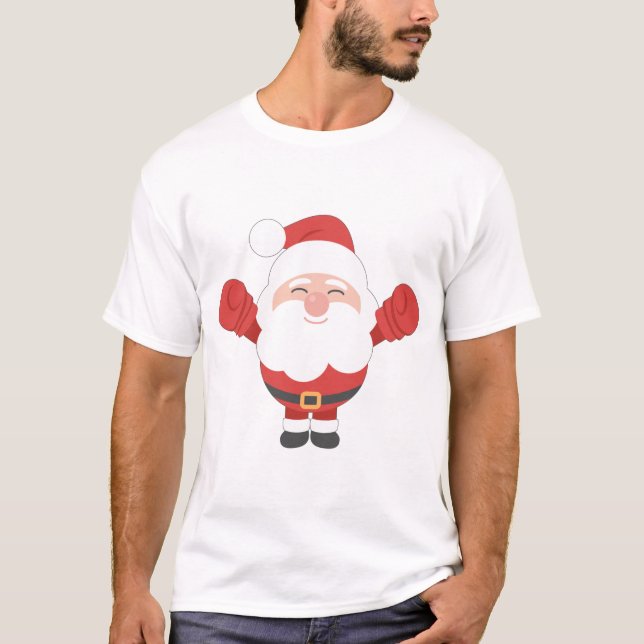 T-shirt Noël drôle Père Noël de Noël enfermant dans une (Devant)
