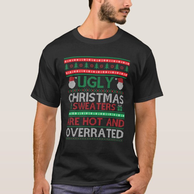 T-shirt Noël Drôle Pour Fête Douce Laide Hommes Femmes K (Devant)