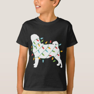 T-shirt Noël drôle pour le Carlin des lumières de Noël Amo