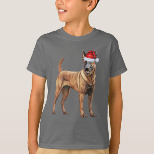T-shirt Noël drôle pour les amateurs de chien Malinois bel