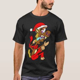 T-shirt Noël du cheval