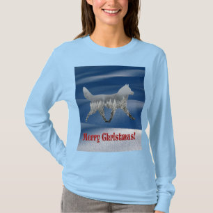 T-shirt Noël du chien de traîneau