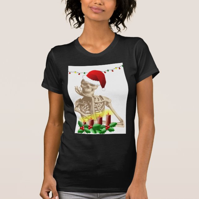 T-shirt noël du crâne (Devant)